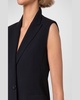Single-Breasted Sleeveless Mini Tuxedo Dress