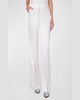 Florine Wool Satin Wide-Leg Pants