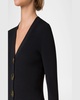 V-Neck Viscose Stretch Rib Cardigan
