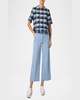 Rhombus Jacquard Denim Corp Blouse