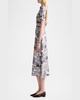Kiera Short-Sleeve Midi Silk Shirtdress