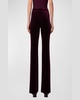 Faris High-Rise Neoprene Velvet Bootcut Pants