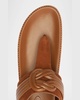 Vickey Suede Knot Slingback T-Strap Sandals