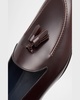 Men's Brushed Leather Tassel Loafers