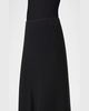 Asymmetric Techno Neoprene Midi Skirt