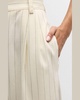 Alfie Pinstripe Wide-Leg Pants