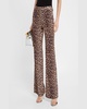 Remi Leopard Slim Bootcut Pants