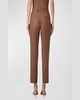 Flavin Stretch Wool Flannel Conical-Leg Ankle Pants