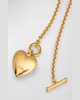 Gold Heart Initial Locket Necklace