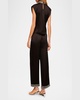 Leia Cropped Satin Pants