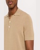 Men's Grid Jacquard Knit Polo