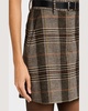 Plaid-Print Tailored Mini Skirt