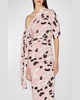 Bowie Floral-Print Tie One-Shoulder Midi Dress