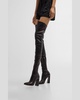 Marine Lambskin Over-The-Knee Boots