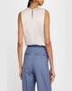 Sleeveless Silk Charmeuse Tank