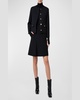 Double-Face Wool Winter Jacket with Gold-Tone Buttons
