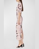 Bowie Floral-Print Tie One-Shoulder Midi Dress