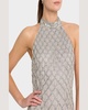 Beaded Halter Column Gown