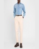 Men's Cotton and Wool Double-Pleated Pants