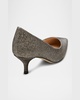 Stuart Metallic Kitten Pumps