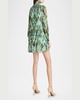 Rika Long-Sleeve Damask Mini Dress