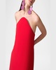 Strapless Curved Neckline Fluid Gown