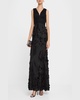 Embroidered Floral Applique Gown