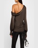 Alice Satin One-Shoulder Top