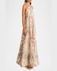 Evelyn Backless Halter Maxi Dress