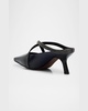 Leather Monili Crisscross Mule Pumps