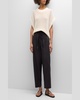 Oliva Dolman-Sleeve Knit Linen Vest