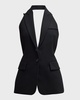Alexa Single-Breasted Halter Vest