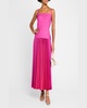 Leasgill Pleated Open-Back Dress