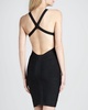 Draped Faux-Wrap Crepe Back Satin Dress