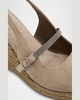Monili Mary Jane Suede Espadrille Slingback Wedges