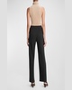 High-Waist Wide-Leg Bias Pants
