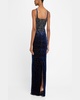 Singlet Crystal Velvet Sweetheart Column Gown