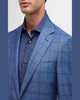 Men's 130s Luxury Wool Windowpane Sport Coat