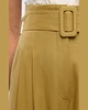 Belted Wide-Leg Tab-Hem Trousers