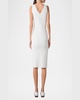 V-Neck Sleeveless Knit Midi Dress