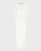 Ruched Waist Long Cape Dress