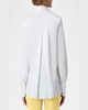 Folding Collar Pleated Cotton Poplin Blouse