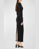 Candela Bow-Slash Sleeves Maxi Dress