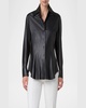Nappa Leather Fitted Blouse