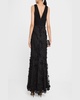Embroidered Floral Applique Gown