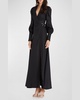 Celine French Linen Wrap Maxi Dress