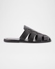 Men's Leather Fisherman Slide Sandals