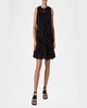 3D Carnation Tulle Embroidered Sleeveless Dress