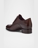 Men's Milano Leather Cap-Toe Derby Shoes
