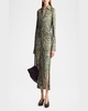 Claudia Abstract Gathered Waist Dress